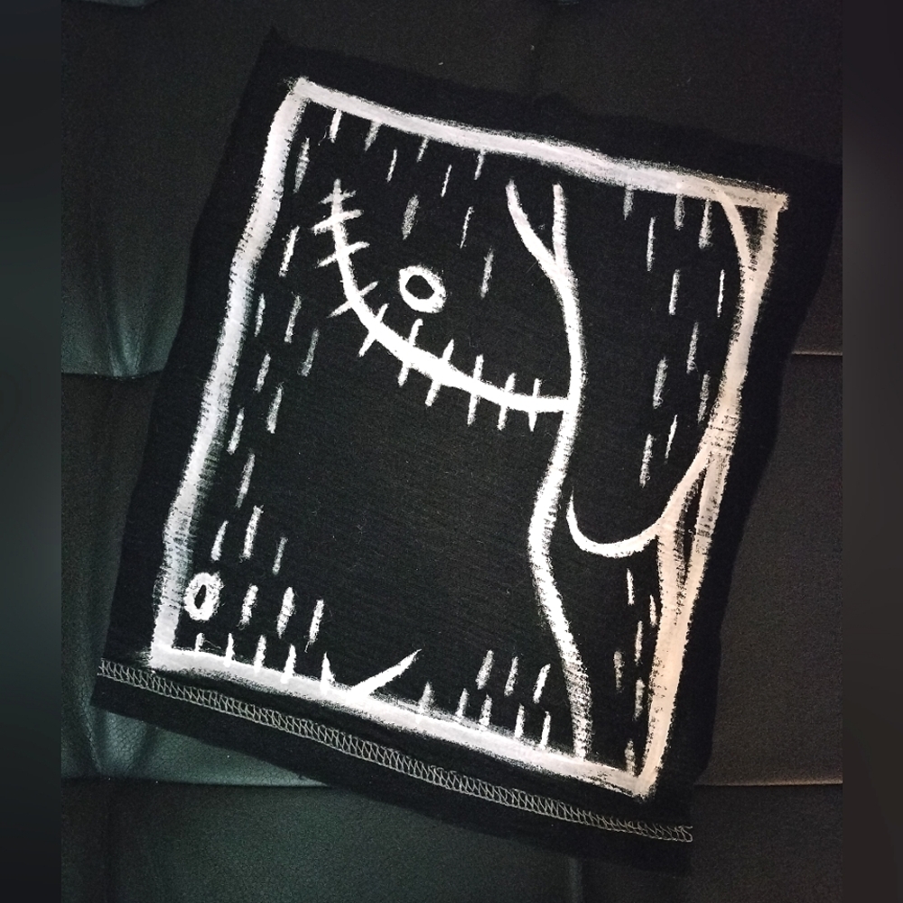 Handpainted Top Surgery Scars Black Back Patch